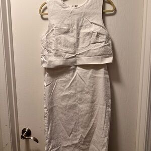 Ann Taylor Linen Ivory Dress - Sz 10T